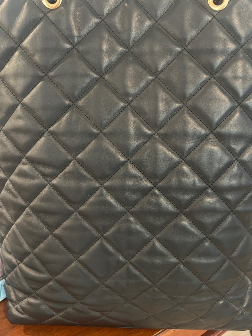 J. McLaughlin Aken Black Quilted Shopper‎ Tote - Picture 6 of 11